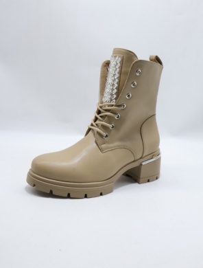 Botki damskie ocieplane na obcasie (36-41) SH0320 KHAKI