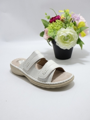 Klapki damskie na płaskim (37-42) J100-1 WHITE
