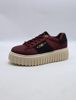 Buty sportowe damskie na płaskim (36-41) ALLS-17 WINE