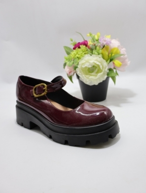 Półbuty damskie na płaskim (36-41) H013 WINE