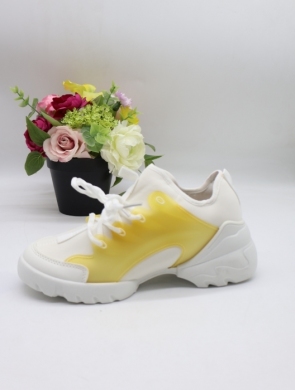 Buty sportowe damskie na płaskim (36-41) LA196 WHITE