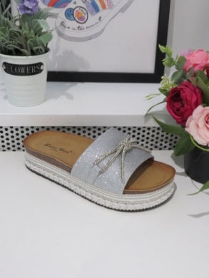 Klapki damskie na koturnie (36-41) TL8-89 SILVER