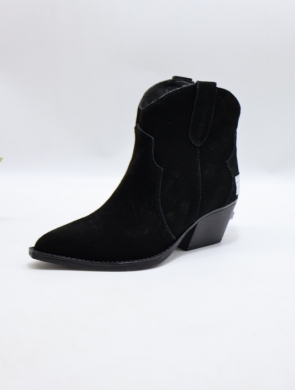Botki damskie na obcasie (36-41) 6338A BLACK