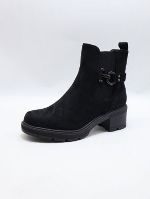 Botki damskie na obcasie (36-41) 58222-21 BLACK