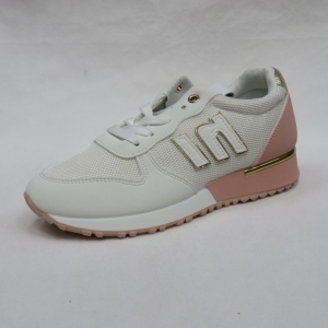 Buty sportowe damskie na płaskim (36-41) R-78 WHITE/PINK