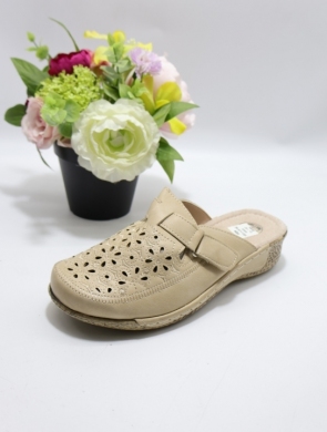 Klapki damskie na koturnie (36-41) J6-13 KHAKI