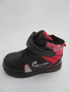 Botki chłopięce ocieplane (21-26) H280 BLACK/RED