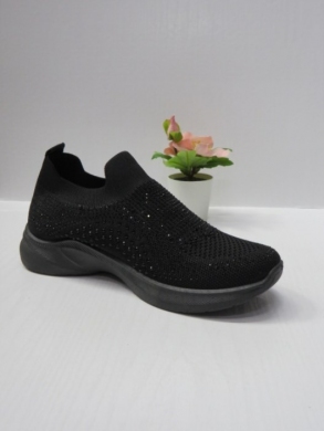 Buty sportowe damskie na płaskim (36-41) 12-07 BLACK