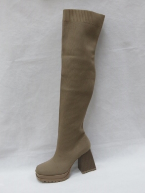 Kozaki damskie jesienne na obcasie (36-41) 8578A KHAKI