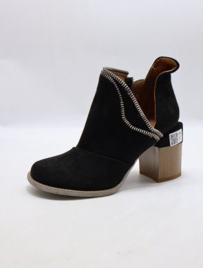 Botki damskie na obcasie (36-41) A5713 BLACK