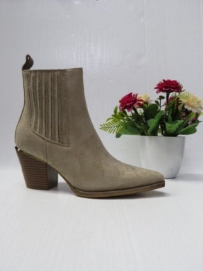 Botki damskie ocieplane na obcasie (36-41) C856 KHAKI