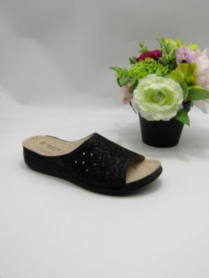 Klapki damskie na koturnie (36-41) 0548 BLACK