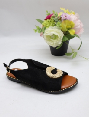 Sandały damskie na płaskim (36-41) 9037 BLACK
