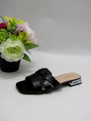Klapki damskie na płaskim (36-41) R10 BLACK