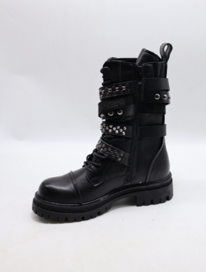 Botki damskie na płaskim (36-41) 7668 BLACK