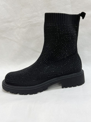 Botki damskie na płaskim (36-41) RXJ185 BLACK