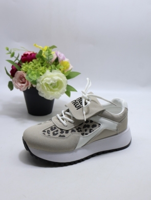 Buty sportowe damskie na płaskim (36-41) 88220 WHITE