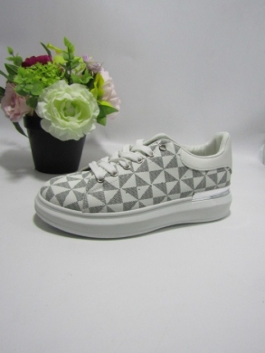 Buty sportowe damskie na płaskim (36-41) J-13 WHITE