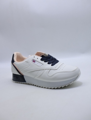 Buty sportowe damskie na płaskim (36-41) D246-318 WH/PINK/NAVY