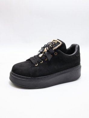 Buty sportowe damskie na płaskim (36-41) GA8813 BLACK