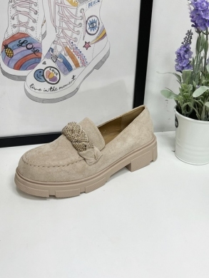 Mokasyny damskie na płaskim (36-41) 3675 BEIGE