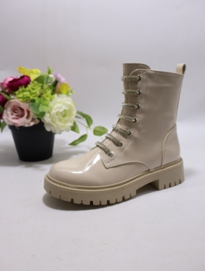 Botki damskie ocieplane na płaskim (36-41) SA165-2 BEIGE