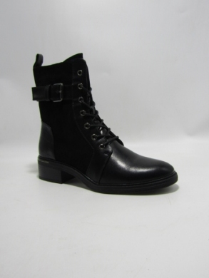 Botki damskie ocieplane na płaskim (36-41) C836 BLACK