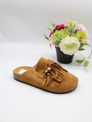 Klapki damskie na płaskim (36-41) DM561 CAMEL