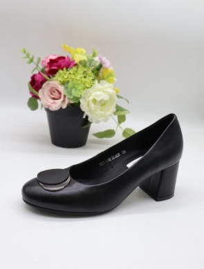 Czółenki damskie na obcasie (36-41) YCC-158 BLACK