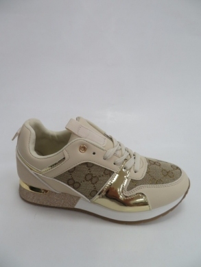 Sportowe Damskie na koturnie (36-41) BO-656 BEIGE