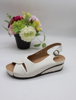 Sandały damskie na koturnie (36-41) 10697-4 WHITE