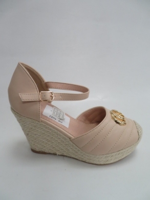 Sandały damskie na koturnie (36-41) 77-276 BEIGE