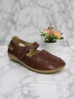 Sandały damskie na płaskim (37-43) V06 BROWN