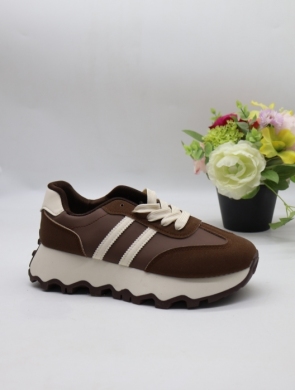 Buty sportowe damskie na płaskim (36-41) HZ-407 BROWN
