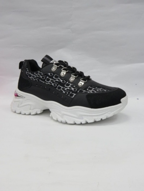 Buty sportowe damskie na płaskim (36-41) AB967 BLACK