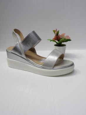 Sandały damskie na koturnie (36-41) B-9061 SILVER