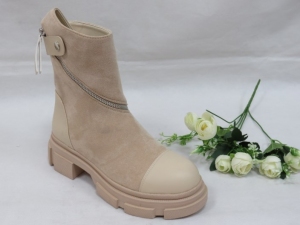 Botki damskie ocieplane na koturnie (36-41) NC1291 BEIGE