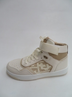 Sneakersy damskie wysokie (36-41) AB909 BEIGE