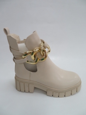 Botki damskie jesienne na płaskim (36-41) 9030 BEIGE