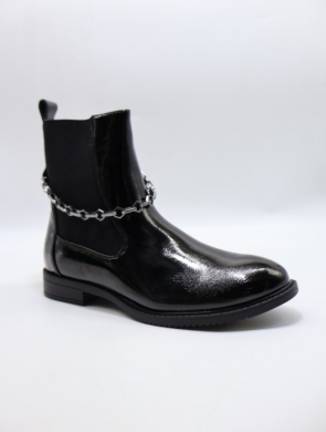 Botki damskie ocieplane na płaskim (36-40) K22020B BLACK