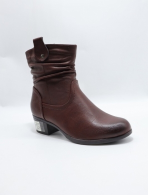 Botki damskie ocieplane na obcasie (36-41) 8681-4 RED