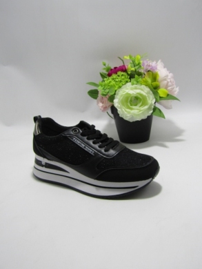 Buty sportowe damskie na płaskim (36-41) 9130 BLACK