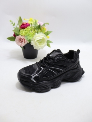 Buty sportowe damskie na płaskim (36-41) 6115 BLACK
