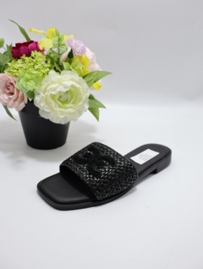Klapki damskie na płaskim (36-41) S925 BLACK