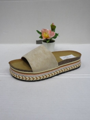 Klapki damskie na koturnie (36-41) 202-2 BEIGE
