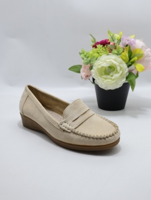 Mokasyny damskie na koturnie (36-41) GS62 BEIGE