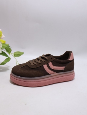 Buty sportowe damskie na płaskim (36-41) 8999 BROWN