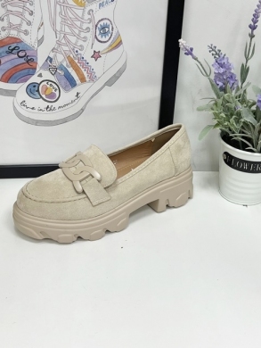 Mokasyny damskie na płaskim (36-41) H193 BEIGE