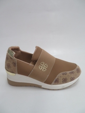 Buty sportowe damskie na koturnie (36-41) J-64 BEIGE