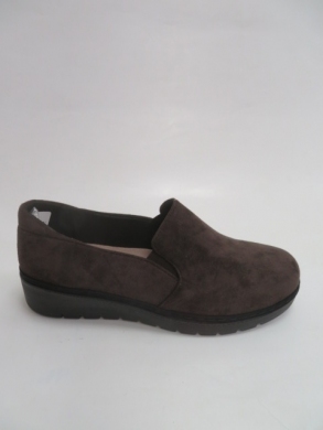 Półbuty damskie na płaskim (36-41) 22T001-SU BROWN